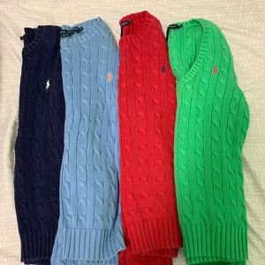25% OFF Ralph Lauren cableknit sweaters bundle XS